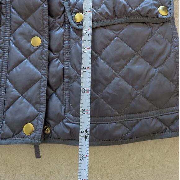 J.Crew Blue/Gray Quilted Down Filled Full Zip Puffer Lightweight Jacket, size XS - Picture 7 of 10